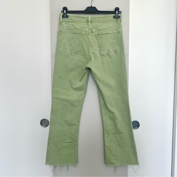 Zara High Rise KickFlare Jeans – Soft Girl 
Pastel Retro Style - Pistachio Green - Picture 5 of 11